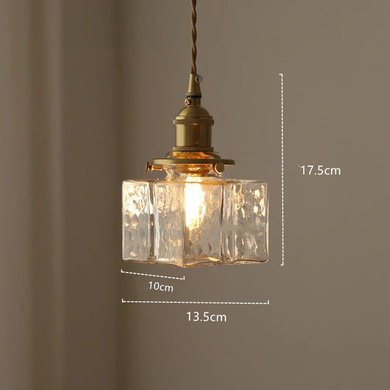مصباح تعليق مودرن DecorBites™ LED زجاجي أخضر مع حامل نحاسي
