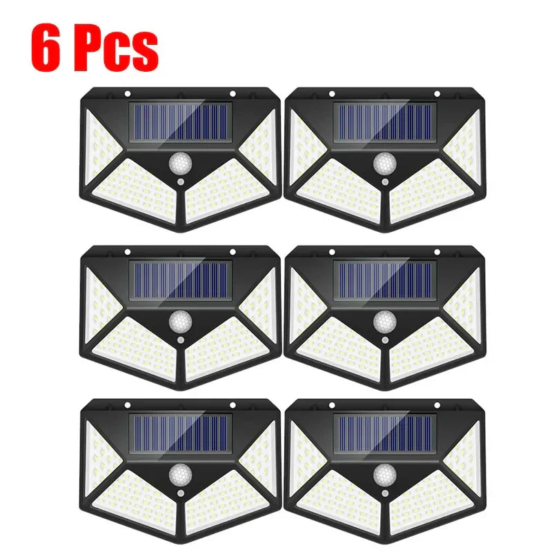 DecorBites™ 100LED Solar Powered Outdoor Wall Lamp with PIR Motion Sensor