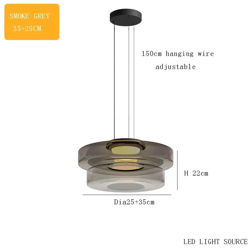DecorBites™ BOHEMIA Glass Pendant Light - Danish Design for Kitchen Island Dining Bedroom Tables