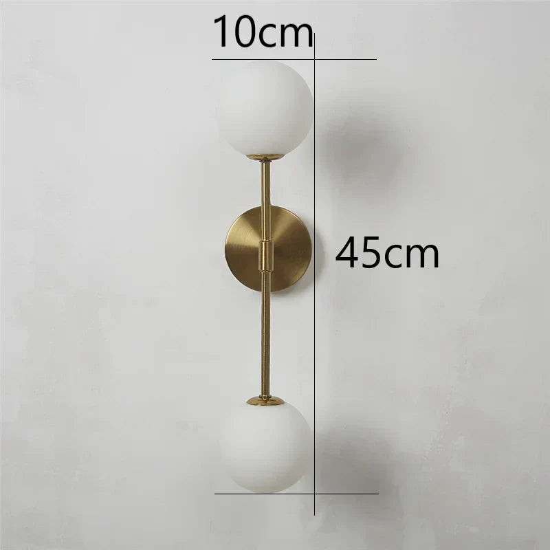 DecorBites™ Golden Glass LED Wall Lamp - Nordic Design for Bedroom & Living Room