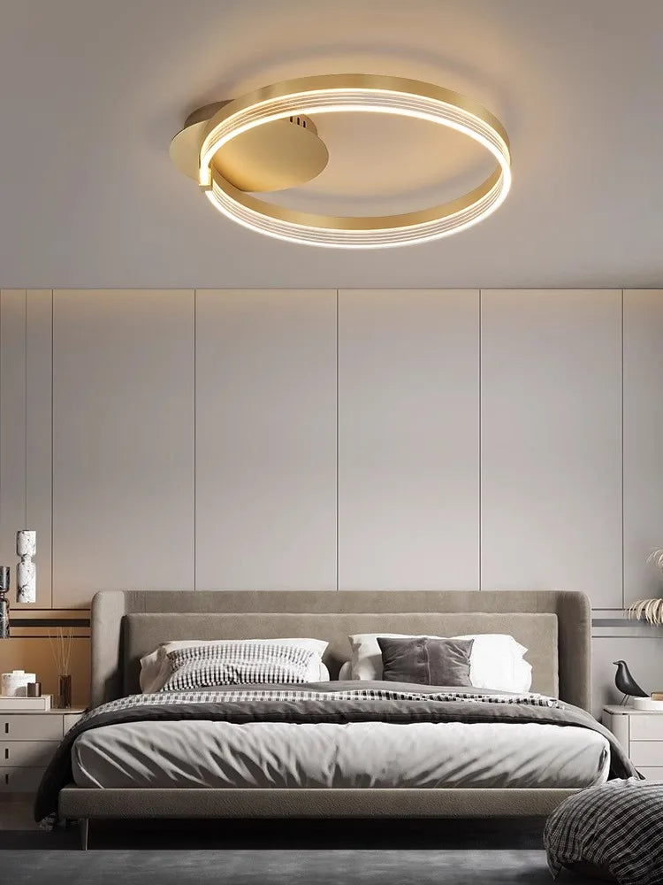 DecorBites™ Acrylic Round Ring Ceiling Light LED Chandelier Modern Minimalism for Living Room and Kitchen