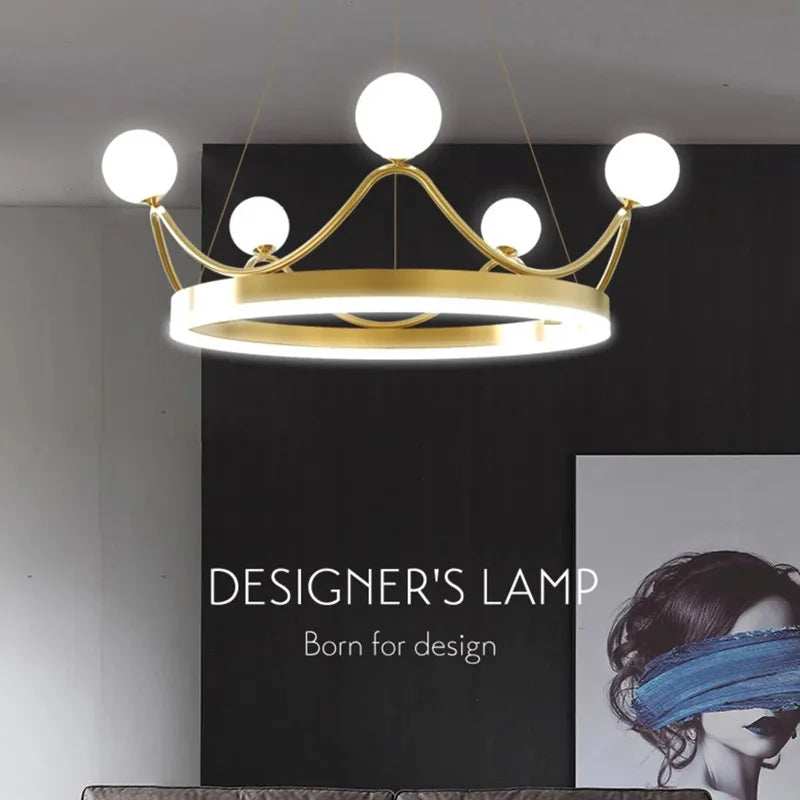 ثريا DecorBites™ تاج LED: إضاءة معلقة حلقية أنيقة لغرفة الأطفال