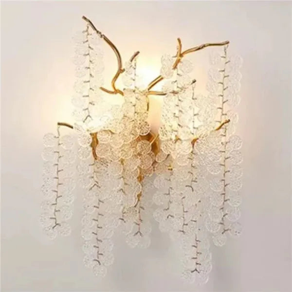 DecorBites™ Crystal LED Wall Light Sconces for Living Room Bedroom, Modern Interior Wall Lamp