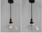 Nordic Vintage Glass Pendant Light in Clear or Amber