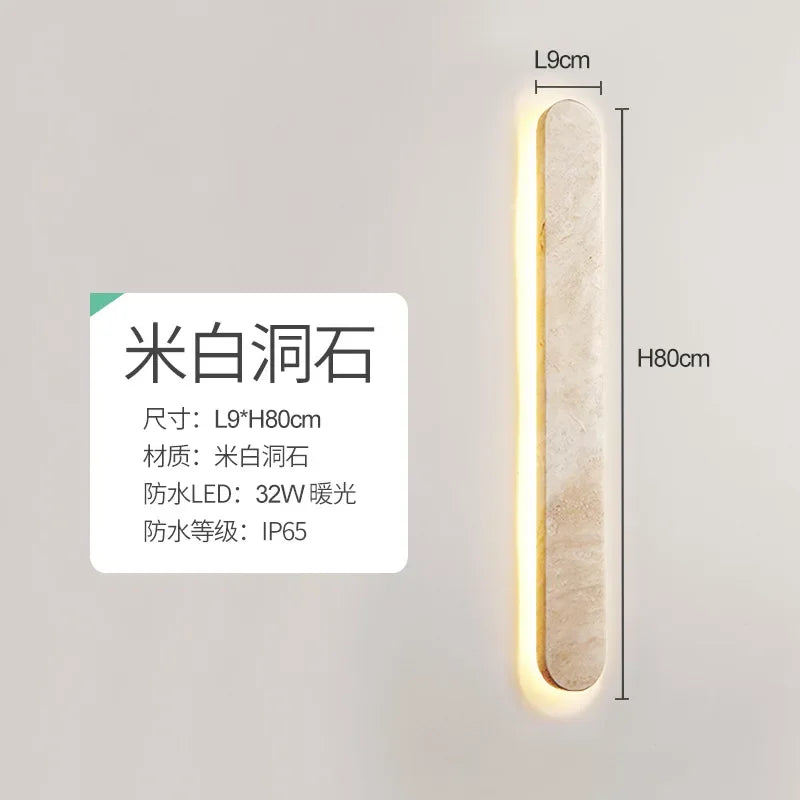 DecorBites™ Courtyard LED Wall Sconce - Modern Natural Stone Outdoor Waterproof Lamp