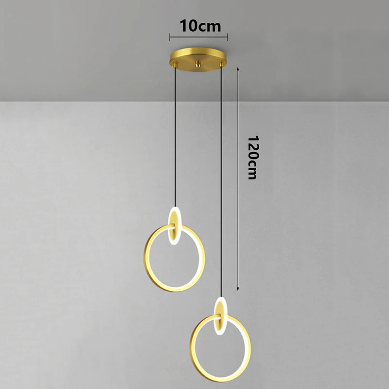 Modern Alloy LED Bedside Pendant Light
