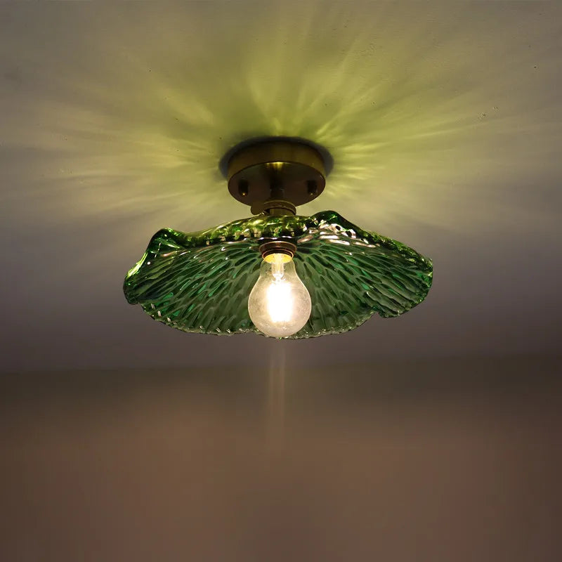 DecorBites™ مصباح معلق LED زجاجي أخضر - ثريا نحاسية حديثة على الطراز الاسكندنافي