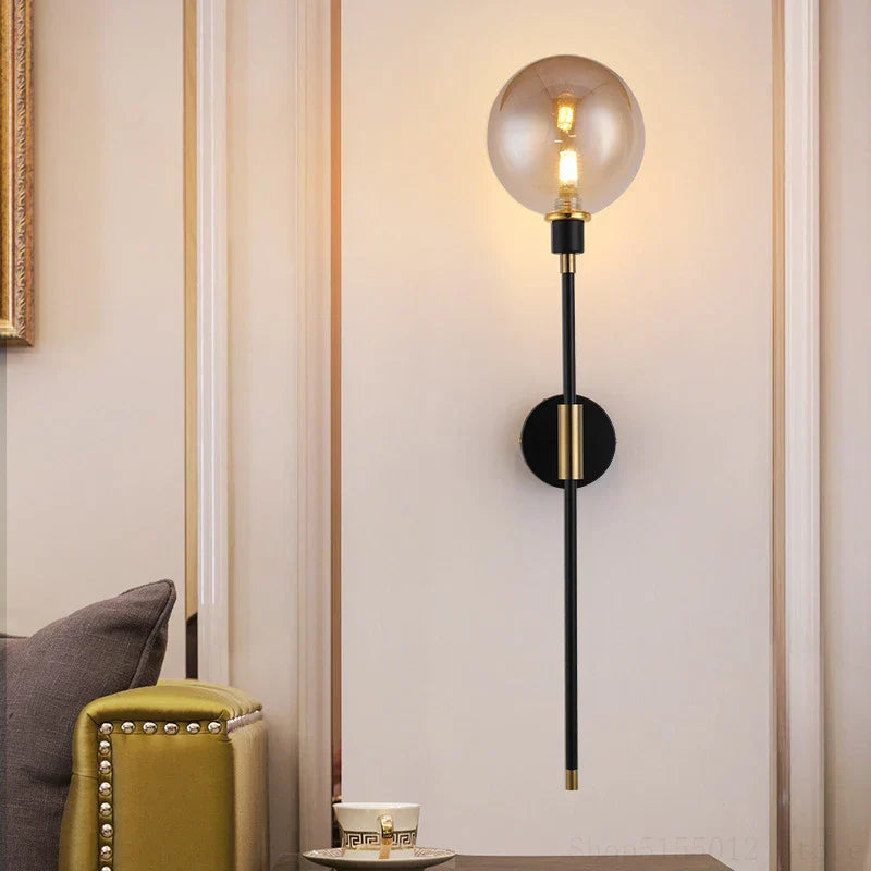 مصباح حائط كروي زجاجي من DecorBites™ للديكور المنزلي الحديث وتركيبات الإضاءة