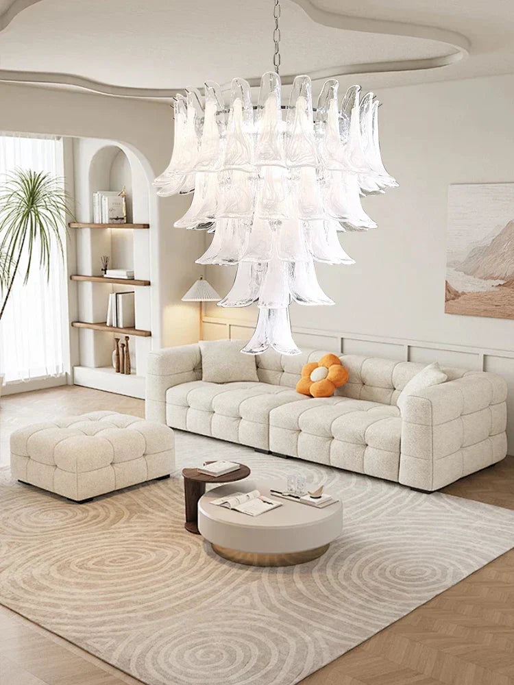 نجفة زجاجية بتصميم فرنسي من DecorBites™ لتزيين غرفة المعيشة