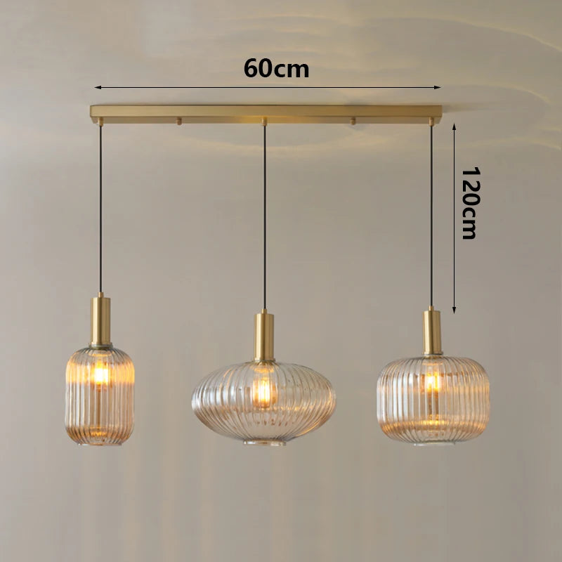 Modern Ring Glass Pendant Light