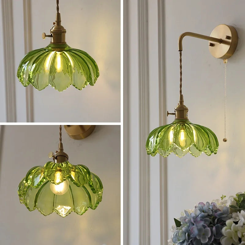 أضواء جدارية ليد DecorBites™ بمفتاح زجاجي أخضر للمطبخ وغرفة النوم وغرفة المعيشة