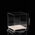 Acrylic Display Case on Travertine Base by DecorBites™ for Collectibles, Figurines, Desserts