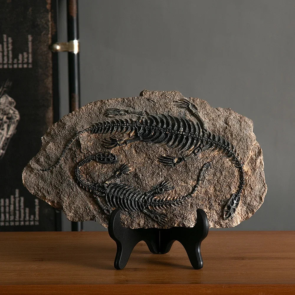 DecorBites™ Dino Fossil Resin Craft: Retro Animal Statue, Indoor Living Room Decor & Gift