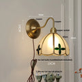 DecorBites™ Glass Brass Wall Sconce LED Light Fixture for Dining Living Room