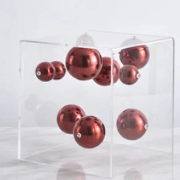 DecorBites™ Abstract Metal Ball Artworks in Transparent Acrylic Container Boxes