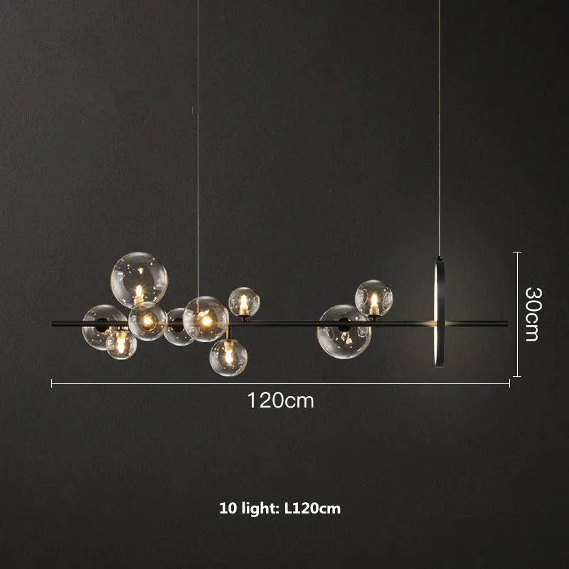 DecorBites™ Glass Ball G9 LED Chandelier: Modern Minimalist Nordic Design
