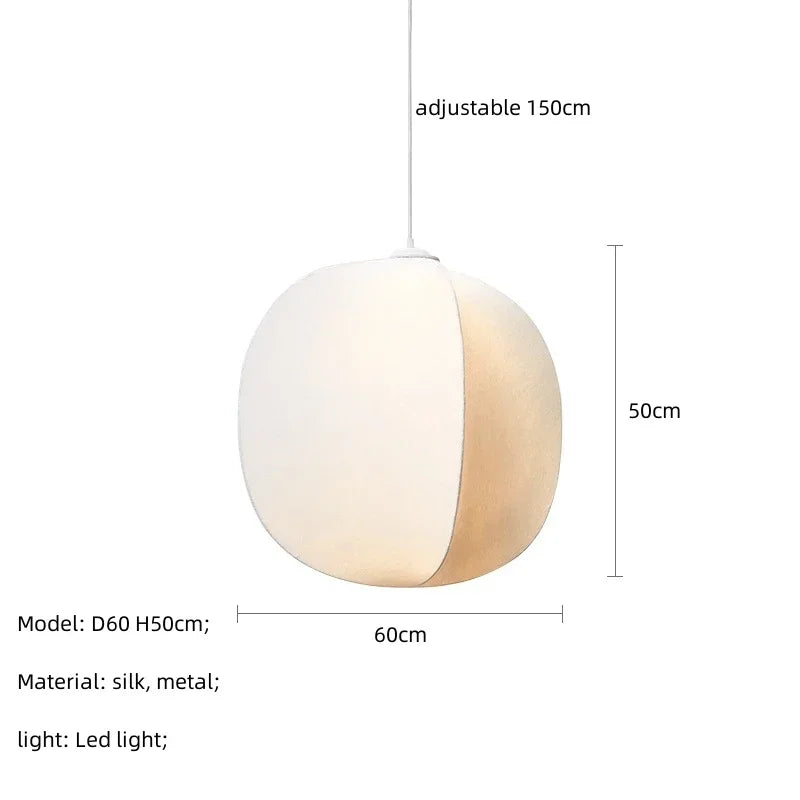 فوانيس تعليق حريرية يابانية DecorBites™ للثريات الاسكندنافية وديكور المنزل على طراز وابي سابي
