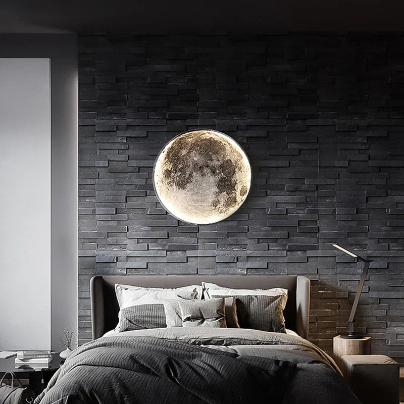 DecorBites™ Creative Moon Earth LED Wall Lamp for Modern Living Spaces