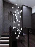 Modern Spiral Crystal Ball Staircase Pendant Chandelier