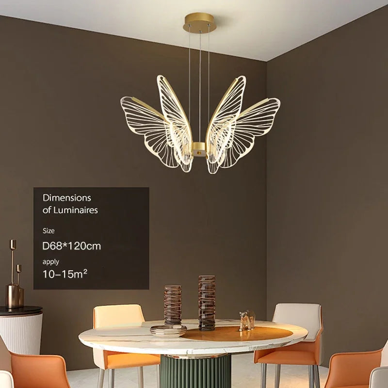ثريات الفراشة LED من DecorBites™: تجهيزات إضاءة عصرية لديكور المنزل