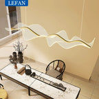 Nordic Long Wave Aluminum Pendant Light