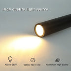 Modern Black Aluminum Cylindrical Pendant Light