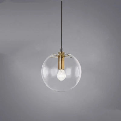 Nordic Clear Glass Globe Pendant Light