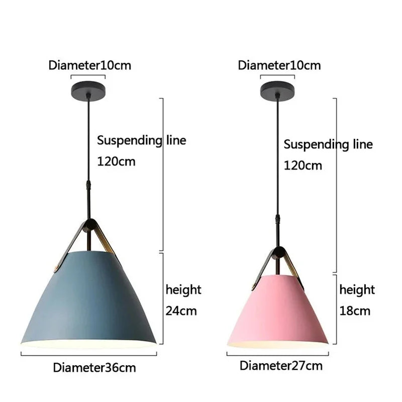 Scandinavian Painted Metal Pendant Light