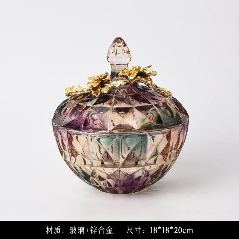 DecorBites™ Crystal Glass Vase: Elegant Dried Flower Decor for Luxury Dining Tables