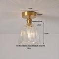 DecorBites™ Amber Ice Crack Glass Wood Ceiling Light - Nordic Modern LED Fixture