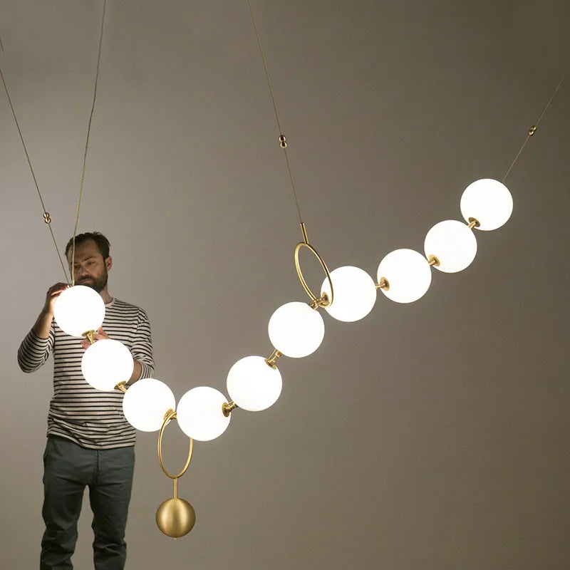 DecorBites™ Glass Ball Pendant Chandelier: Nordic Luxury Ceiling Light