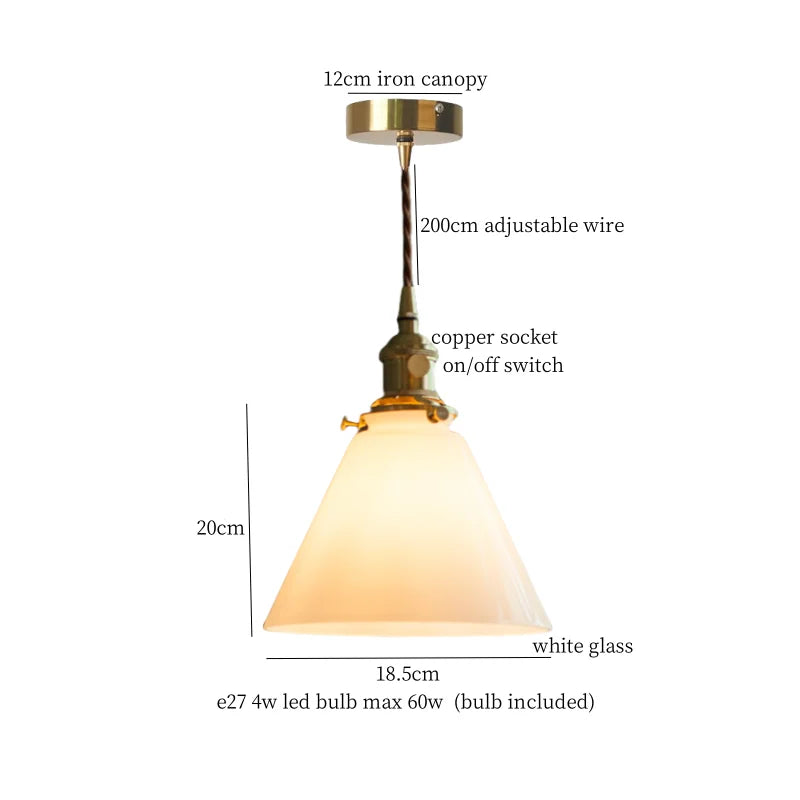 DecorBites™ Green Lotus LED Pendant Light Glass Hanging Lamp