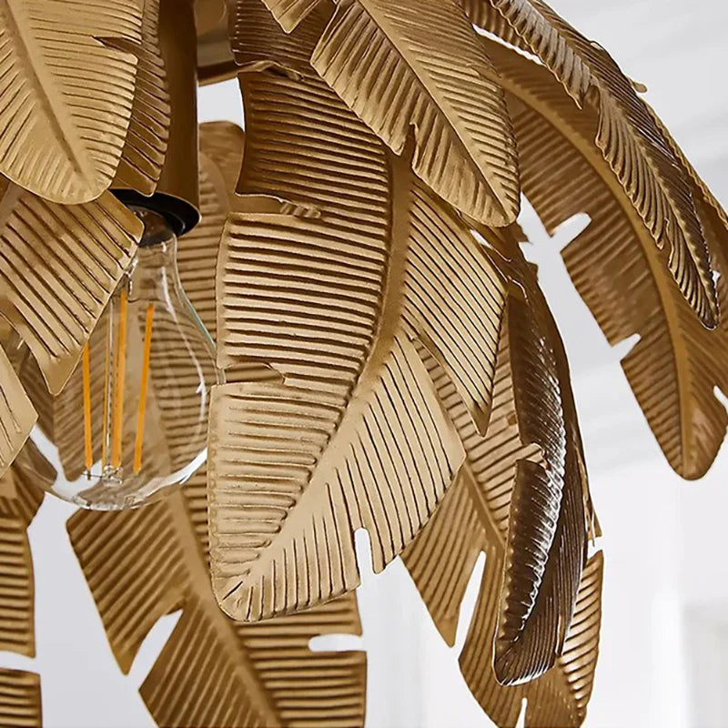 DecorBites™ ثريا أوراق ذهبية إضاءة متدلية صغيرة لجزيرة المطبخ والمدخل، قاعدة E27