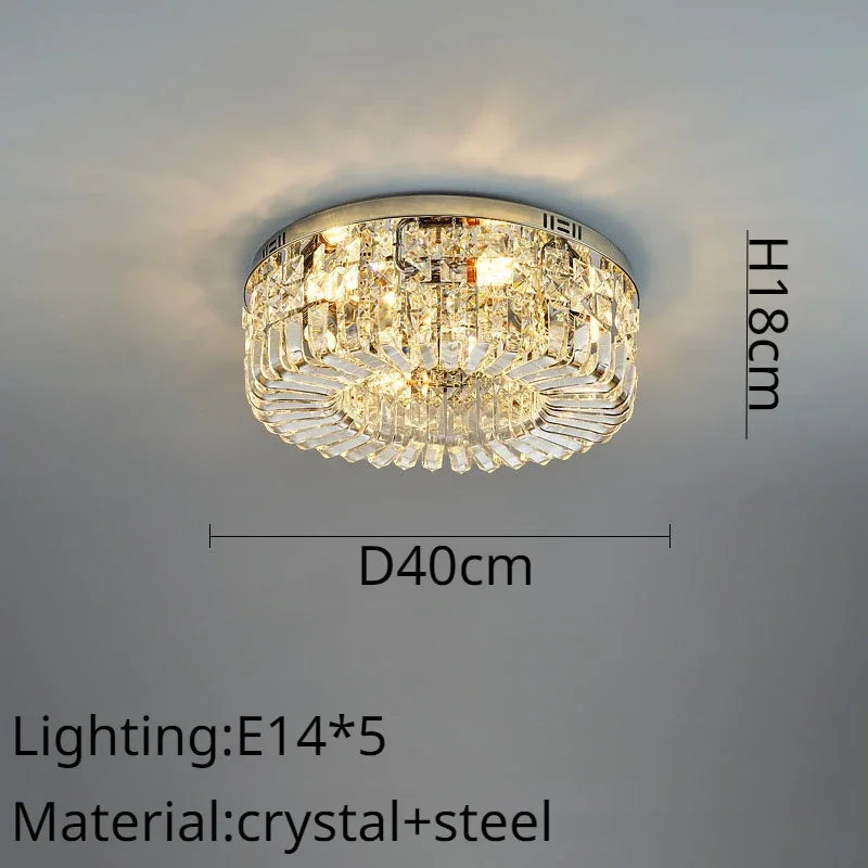 DecorBites™ Crystal Ring LED Ceiling Lamp for Modern Luxury Living