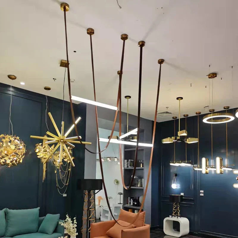 DecorBites™ Designer LED Tube Suspension Chandelier for Living Room and Bar