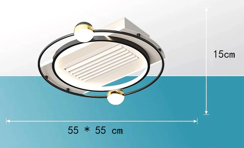 مروحة سقف غرفة نوم الأطفال DecorBites™ مع جهاز تحكم عن بعد وإضاءة LED عصرية