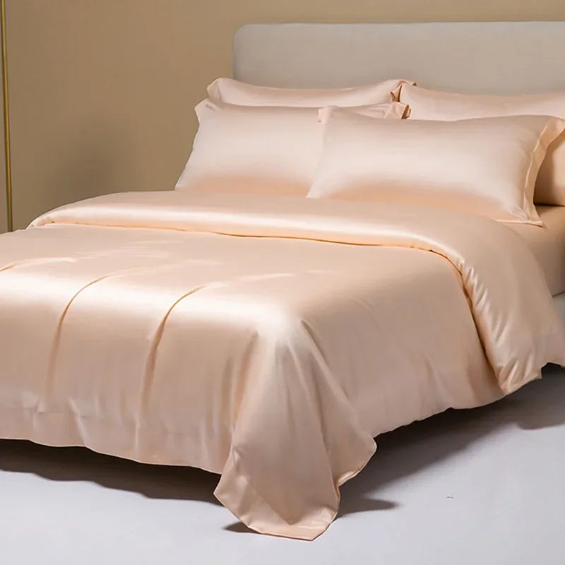 DecorBites™ طقم مفروشات من القماش الطبيعي 120S، ملاءة صيفية مبرّدة ملائمة للبشرة، مفروشات لطيفة على الجلد