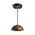 Nordic Wood And Acrylic Pendant Light In Brown
