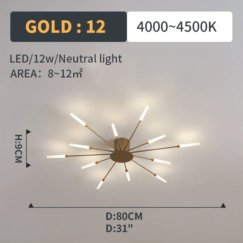 مصابيح DecorBites™ LED Fireworks المتدلية - إضاءة ثريا عصرية لغرفة المعيشة وغرفة النوم