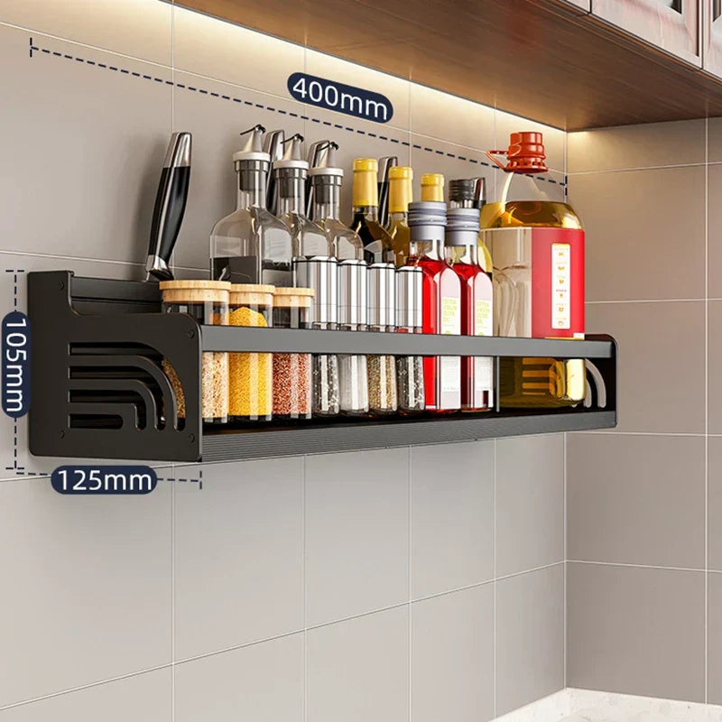 DecorBites™ Double-Layer Kitchen Organizer Wall Spice Storage Rack