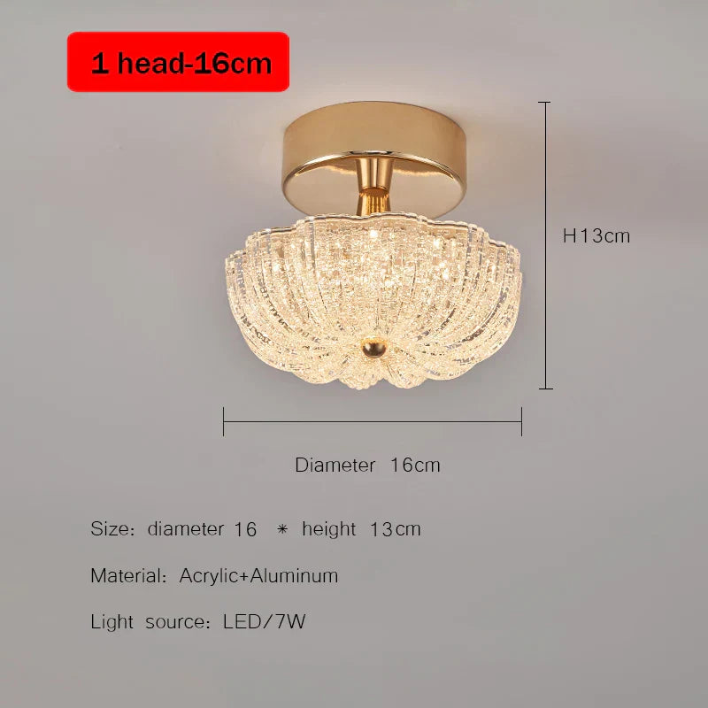 DecorBites™ مصباح سقف LED ذهبي لغرفة النوم المنزلية وغرفة المعيشة وإضاءة المطبخ