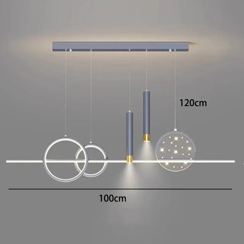 ثريات DecorBites™ LED المتدلية لغرف المعيشة والطعام العصرية