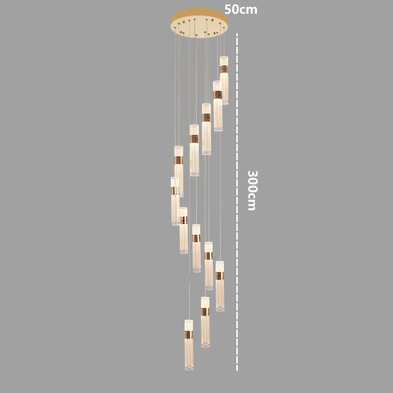 Nordic Multi-Light Iron And Acrylic Pendant Light