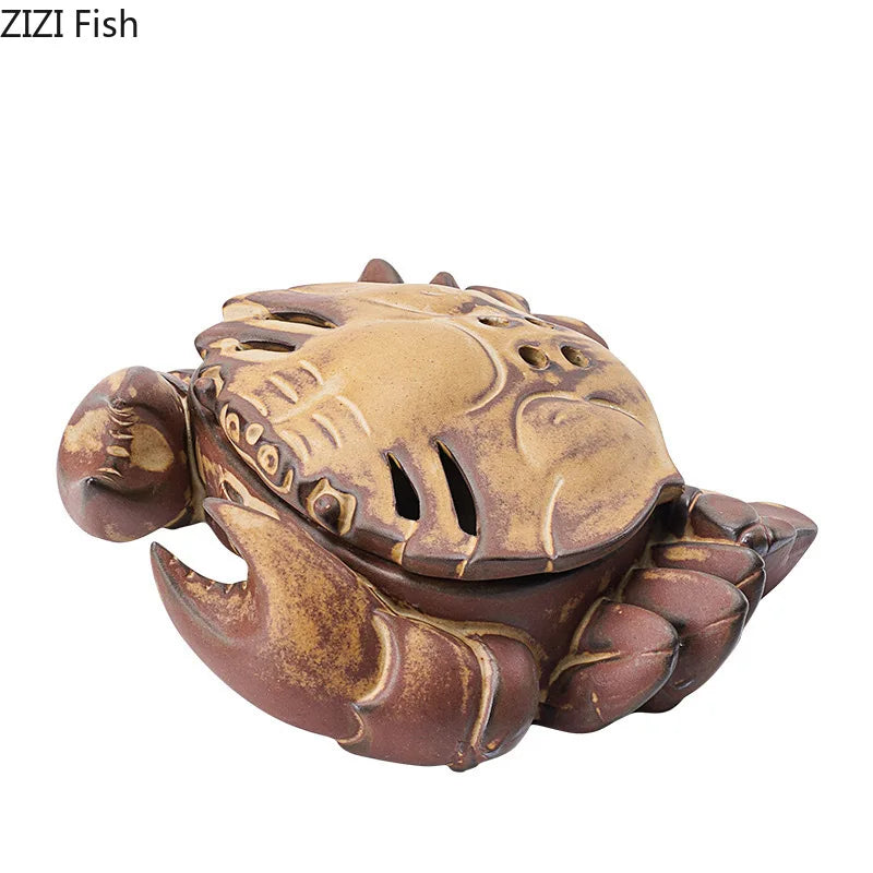 DecorBites™ Crab Ceramic Incense Burner Aromatherapy Diffuser Ash Plate Home Aroma Container