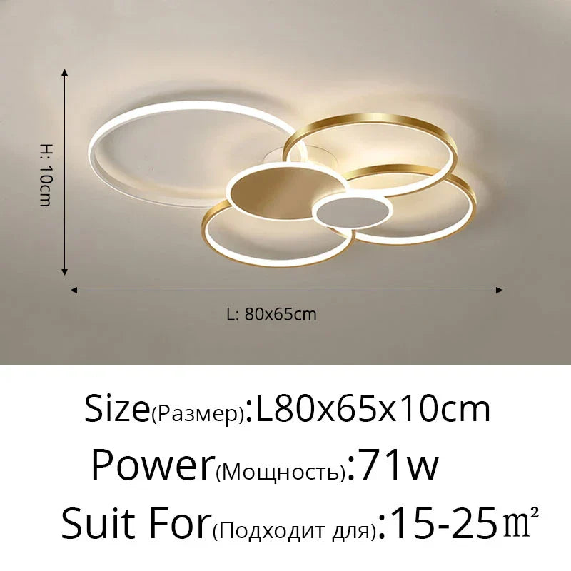 DecorBites™ Acrylic Chandelier Light Modern Minimalist Ceiling Lamp for Living Dining Bedroom