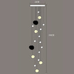 Modern Acrylic Staircase Multi-Light Pendant Chandelier
