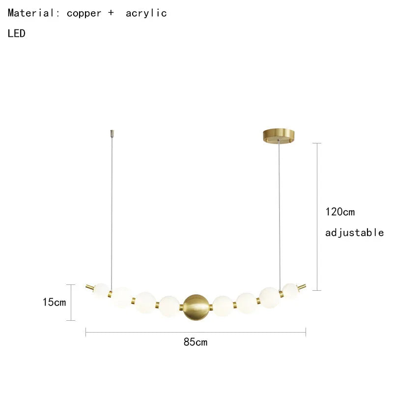 DecorBites™ Acrylic LED Chandelier: Modern Living Room Pendant Lamp