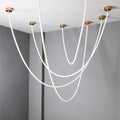 Nordic Linear Metal Pendant Light in Black or Gold