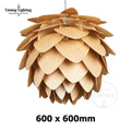 Nordic Oak Pinecone Wood Pendant Light