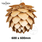 Nordic Oak Pinecone Wood Pendant Light